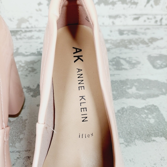 New Anne Klein Grazen Pink Leather Pointed Toe Block Heel Pumps T569 - Picture 10 of 14